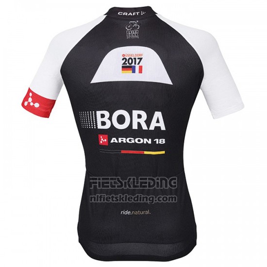 2016 Fietskleding Bora Zwart en Rood Korte Mouwen en Koersbroek